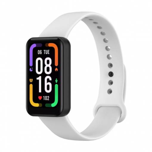 Foto - eses Szilikon szíj Redmi Smart Band Pro-hoz - Fehér