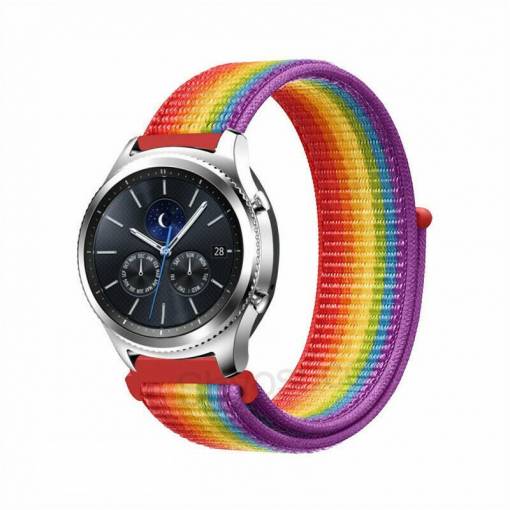 Foto - eses Nylon tépőzáras heveder - Szivárvány, 18 mm