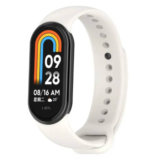 Foto - eses Szilikon szíj Xiaomi Smart Band 8 és 9-hoz - Fehér