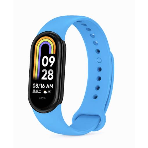 Foto - eses Szilikon szíj Xiaomi Smart Band 8, 9 és 10 számára - Világos kék