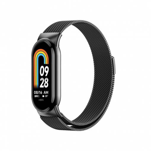 Foto - eses Milanese stroke a Xiaomi Mi Band 8 - Fekete