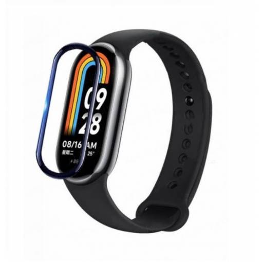 Foto - Védőfólia fekete széllel a Xiaomi Mi Band 8-hoz