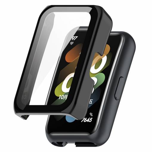Foto - Védőburkolat a Huawei Band 6 és 7, Honor Band 6 és 7 és Huawei Watch Fit Mini készülékekhez - Fekete