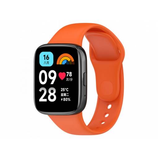 Foto - eses Szilikon szíj Xiaomi Redmi Watch 3 Active-hoz - Narancssárga