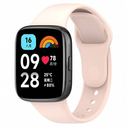 Foto - eses Szilikon szíj Xiaomi Redmi Watch 3 Active-hoz - Világos rózsaszín