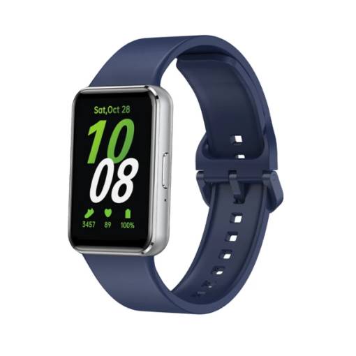 Foto - eses Szilikon szíj Samsung Galaxy Fit 3-höz - Sötétkék