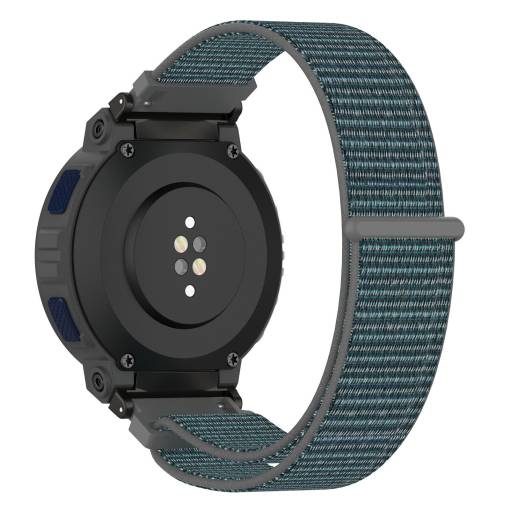 Foto - eses Nylon tépőzáras pánt Amazfit Active Edge készülékhez - Szürke kék