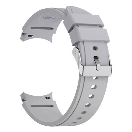 Foto - eses szilikon szíj Samsung Galaxy Watch 4, 5, 6, 7 telefonhoz - Szürke, 20 mm