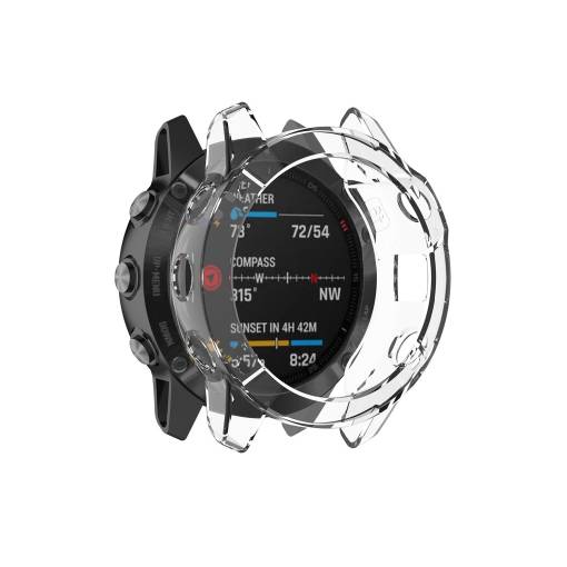 Foto - Szilikon keret Garmin Enduro 1 és Garmin Fenix ​​​​6X készülékekhez - Átlátszó