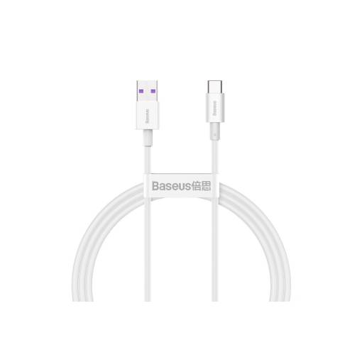 Foto - Baseus CATYS-02 USB-A to USB-C töltőkábel 66W - 1 méter, fehér