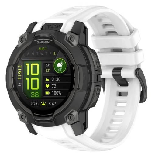 Foto - eses szilikon szíj Garmin instinct 3 okosórához - Fehér, 26 mm