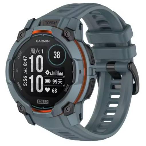 Foto - eses szilikon szíj Garmin instinct 3 okosórához - Szürkéskék, 26 mm
