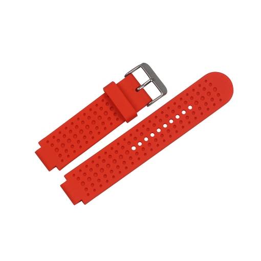 Foto - eses Perforált szilikon szalag Garmin Forerunner 25 - S méret, piros