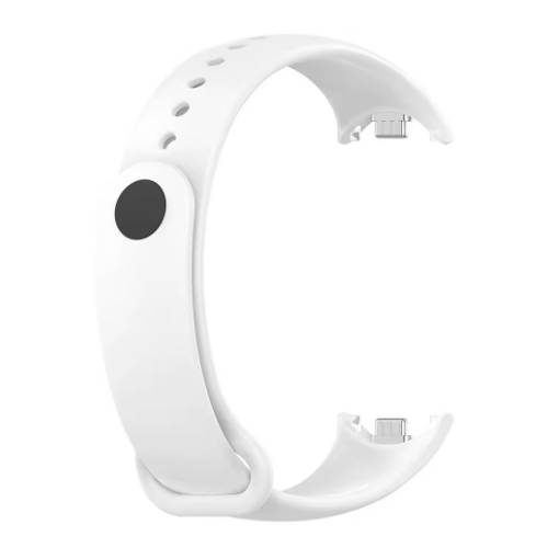 Foto - eses Szilikon szíj Xiaomi Smart Band 8 és Smart Band 9 órákhoz - Fehér