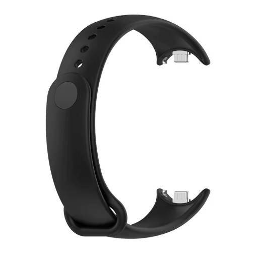 Foto - eses Szilikon szíj Xiaomi Smart Band 8 és Smart Band 9 órákhoz - Fekete