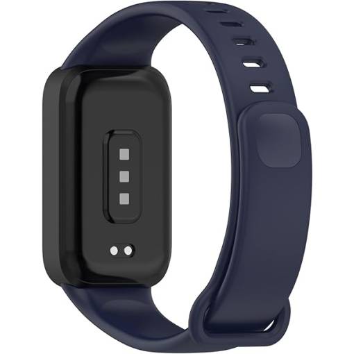 Foto - eses Szilikon szíj lünettával Xiaomi Smart Band 9 Active-höz - Kék
