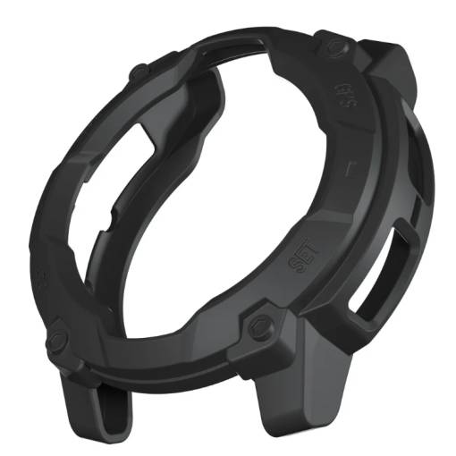 Foto - Szilikon keret Garmin Instinct 3 okosórához - Fekete, 50 mm
