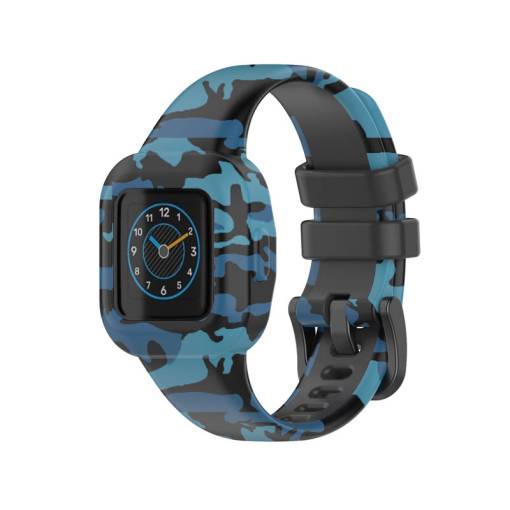 Foto - eses Szilikon pánt Garmin Vivofit Junior 3 készülékhez - Kék álcázás