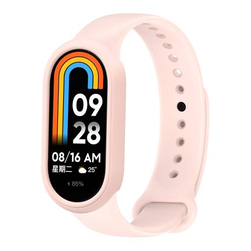Foto - eses Szilikon szíj és keret Xiaomi Smart Band 8 és 9 készülékekhez - Rózsaszín