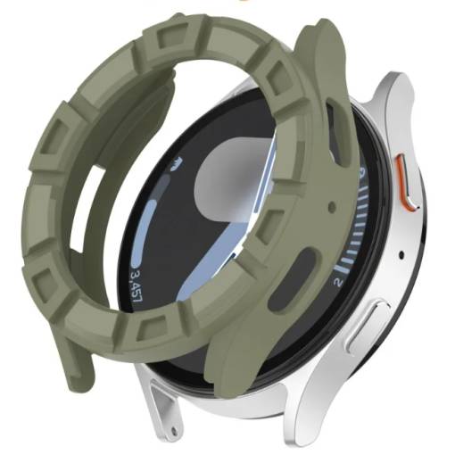 Foto - Szilikon keret Samsung Galaxy Watch 7 okosórához, 40 mm - Zöld