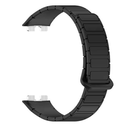 Foto - eses Szilikon szíj Huawei Band 8, 9-hoz - Fekete