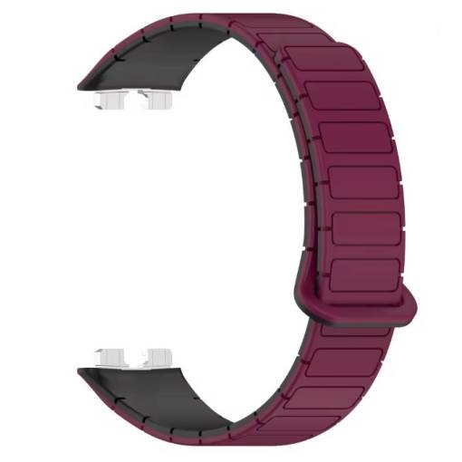 Foto - eses Szilikon szíj Huawei Band 8, 9-hoz - Sötétvörös