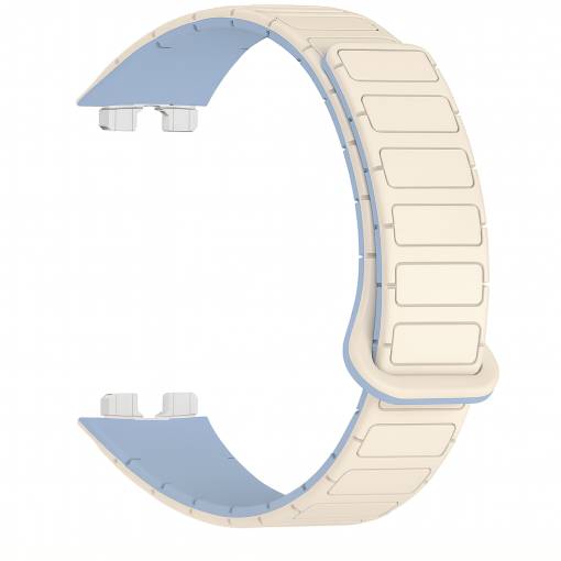 Foto - eses Szilikon szíj Huawei Band 8, 9-hoz - Bézs