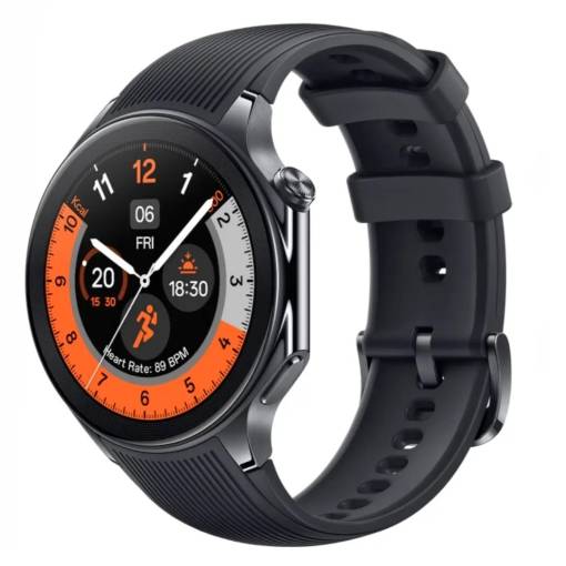 Foto - Fekete szilikon szíj az Oppo watch X-hez