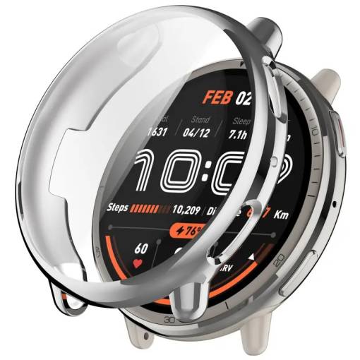 Foto - Védőborítás a Amazfit Active 2 készülékhez - Ezüst