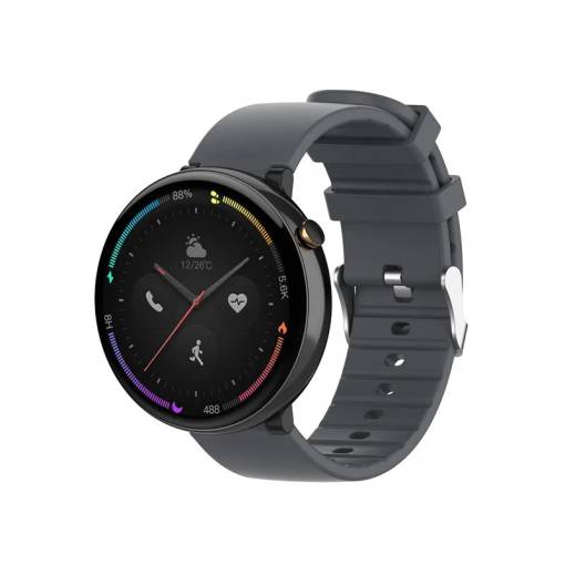Foto - Amazfit Nexohoz - Sötétszürke színű szilikon szíj