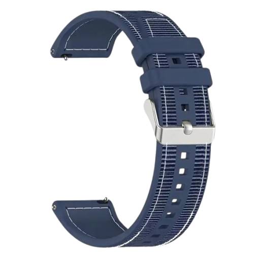 Foto - eses Szilikon steppelt szíj Huawei Watch GT5 41 mm és GT5 pro 42 mm - Sötétkék