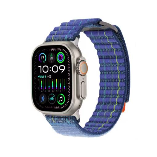 Foto - eses Nylon szíj Apple Watch-hoz - Kék 42mm, 44mm, 45mm, 49mm