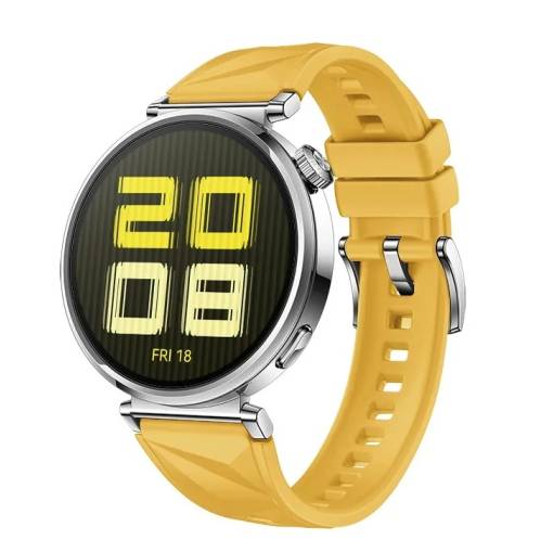 Foto - Szőtt Mintás Szilikon Szíj Huawei GT 5-höz – Sárga