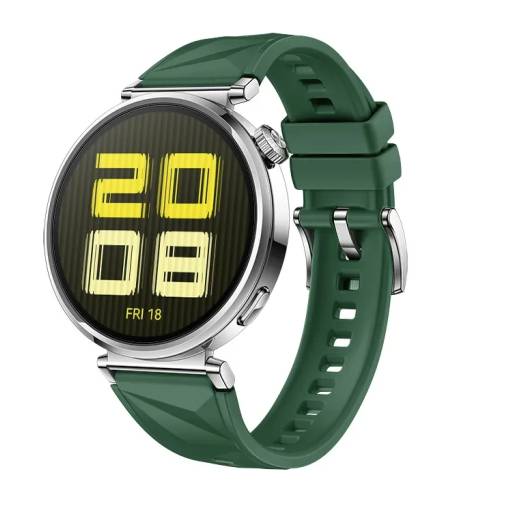 Foto - Szőtt Mintás Szilikon Szíj Huawei GT 5-höz – Zöld