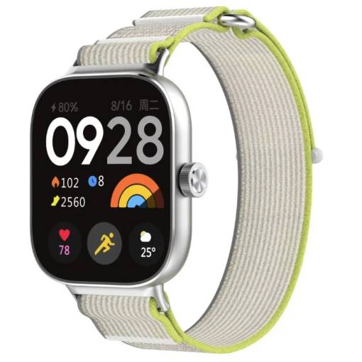 Foto - eses Szilikon szíj Xiaomi Redmi Watch 4 és 5, Smart Band 8 Pro és 9 Pro - Sárga szürke