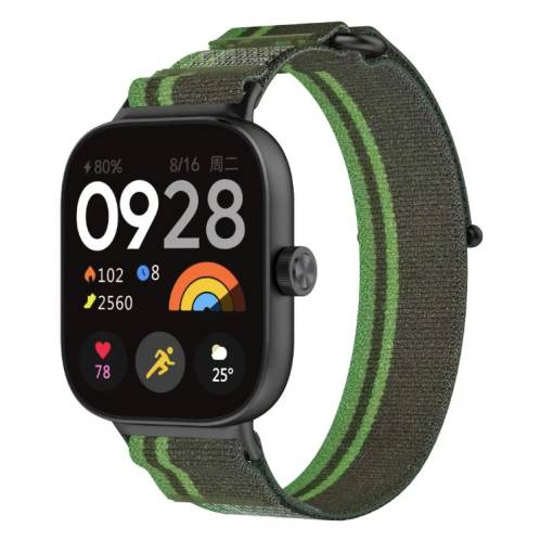 Foto - eses Szilikon szíj Xiaomi Redmi Watch 4 és 5, Smart Band 8 Pro és 9 Pro - Zöld