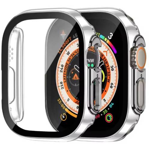 Foto - Védőborítás Apple Watch Ultra készülékhez - Ezüst és fehér, 49 mm
