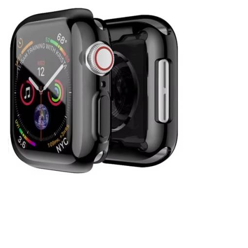 Foto - Szilikon borítás a Apple Watch 10 42 mm - Fekete