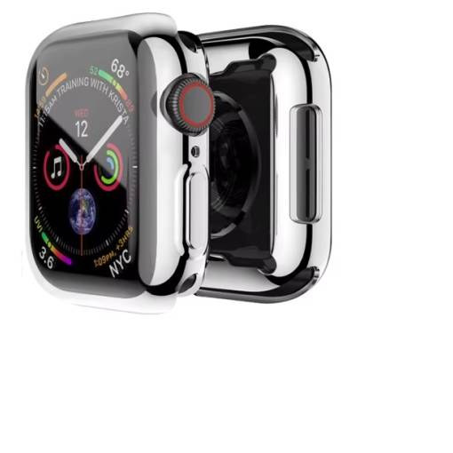 Foto - Szilikon borítás a Apple Watch 10 46 mm - Ezüst