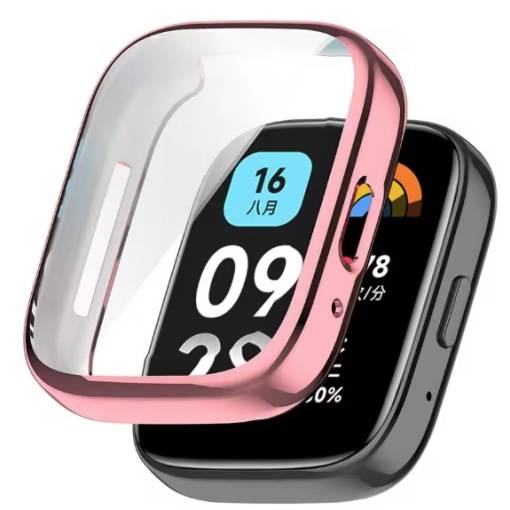 Foto - Szilikon borítás a Xiaomi Redmi Watch 3 Active készülékhez - Rózsaszín
