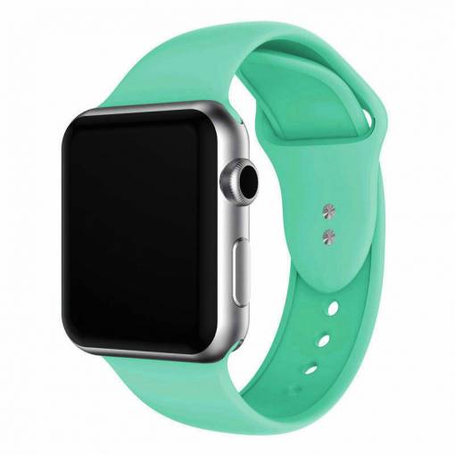 Foto - eses Szilikon szíj az Apple Watch-hoz - Zöld S, M, L - 42mm, 44mm, 45mm, 49mm