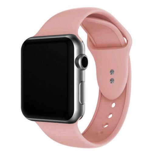 Foto - eses Szilikon szíj az Apple Watch-hoz - Rózsaszín S, M, L - 42mm, 44mm, 45mm, 49mm