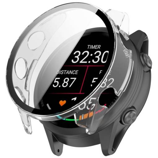 Foto - Garmin Forerunner 570 védőburkolat - Átlátszó, 47 mm