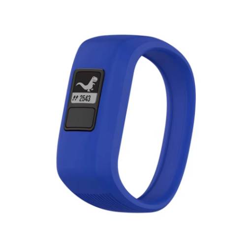 Foto - eses szilikon szíj Garmin VivoFit Junior 1-es és 2-es, Vívofit 3-hoz - L-es méret, kék
