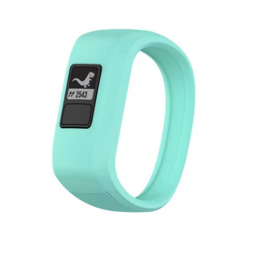 Foto - eses szilikon szíj Garmin VivoFit Junior 1-es és 2-es, Vívofit 3-hoz - L-es méret, zöld