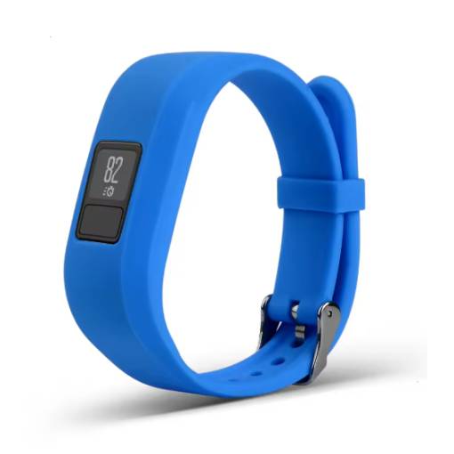 Foto - eses szilikon szíj Garmin VivoFit Junior 1-es és 2-es, Vívofit 3-hoz - S-es méret, kék