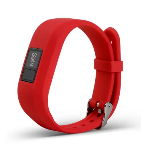 Foto - eses szilikon szíj Garmin VivoFit Junior 1-es és 2-es, Vívofit 3-hoz - S-es méret, piros