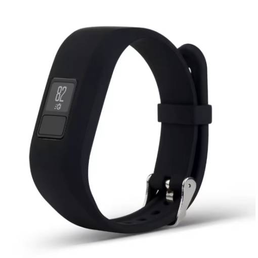 Foto - eses szilikon szíj Garmin VivoFit Junior 1-es és 2-es, Vívofit 3-hoz - L-es méret, fekete