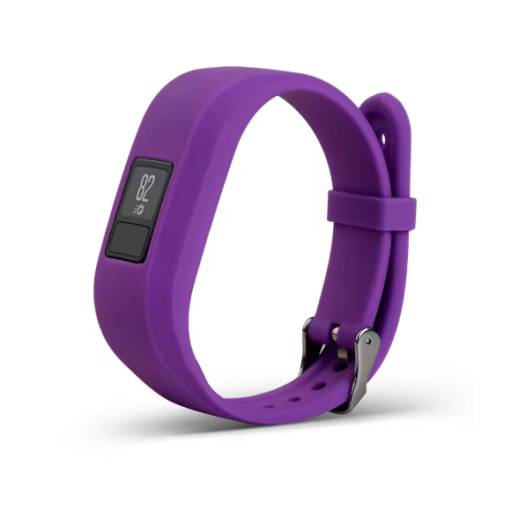 Foto - eses szilikon szíj Garmin VivoFit Junior 1-es és 2-es, Vívofit 3-hoz - L-es méret, lila