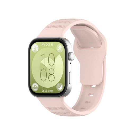 Foto - eses Szilikon szíj Huawei Watch Fit 3, 4 és 4 Pro okosórákhoz - Bézs